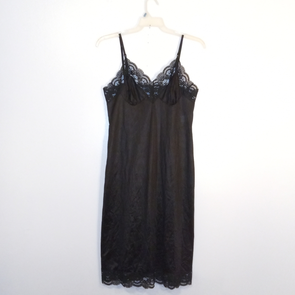 Elegant Black Lace Slip Dress
